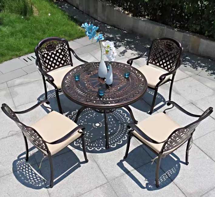 Bàn ghế nhôm đúc sân vườn Việt Anh VA13