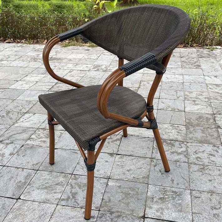 ghế ngoài trời giả mây tre đan