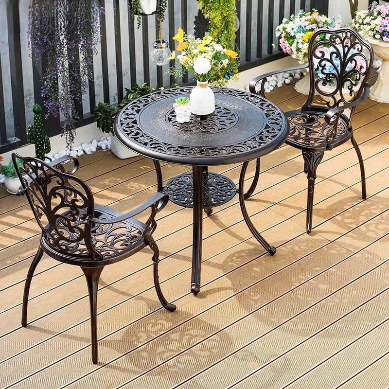 Bàn ghế nhôm đúc ngoài trời VA5