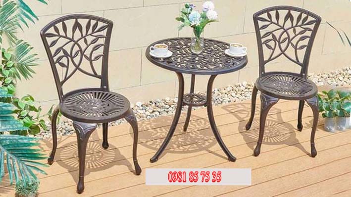 Bàn ghế ngoài trời nhôm đúc VA 57