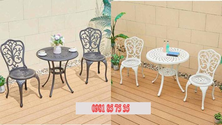 Bàn ghế ngoài trời nhôm đúc nhập khẩu