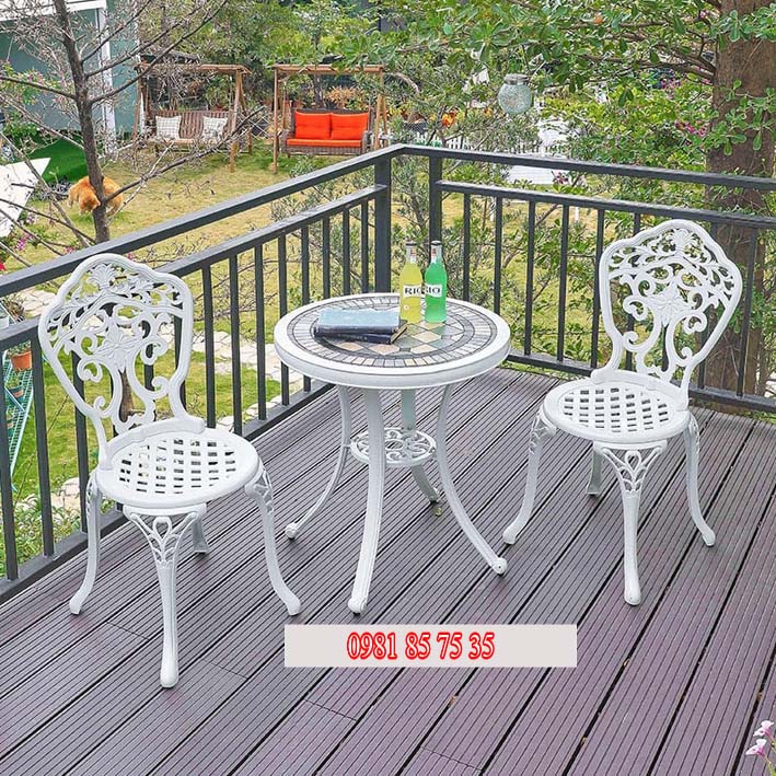Bàn ghế ngoài trời nhôm đúc VA 57