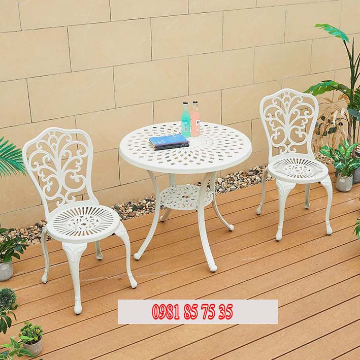 Bàn ghế ngoài trời nhôm đúc VA 57