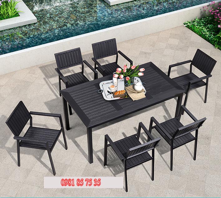 bàn ghế composite ngoài trời