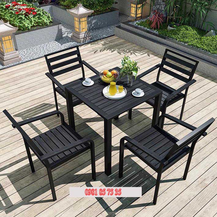 Bàn ghế composite sân vườn