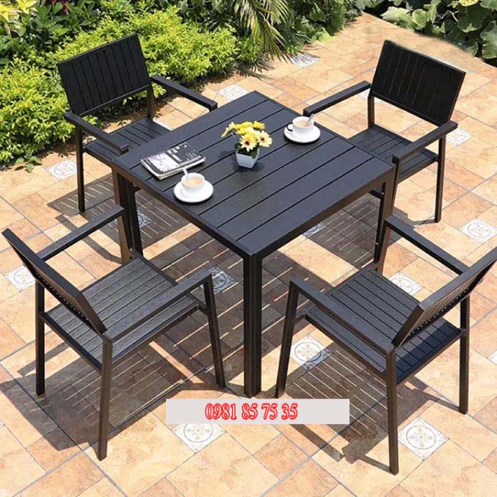 Bàn ghế sân vườn composite