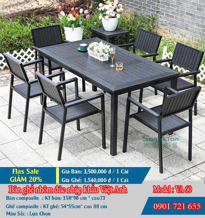 BÀN GHẾ COMPOSITE NHẬP KHẨU VIỆT ANH VA 60