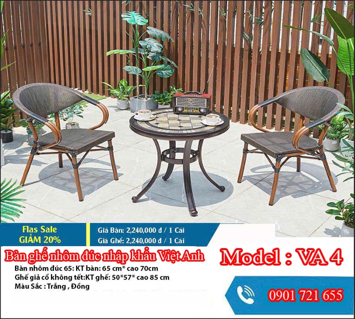BÀN GHẾ NGOÀI TRỜI VA 4