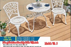 BÀN GHẾ NGOÀI TRỜI VA 5B