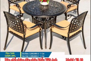 BÀN GHẾ NHÔM ĐÚC NHẬP KHẨU VIỆT ANH VA 10