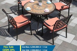 BÀN GHẾ NHÔM ĐÚC NHẬP KHẨU VIỆT ANH VA 58