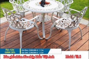 BÀN GHẾ NHÔM ĐÚC NHẬP KHẨU VIỆT ANH VA8
