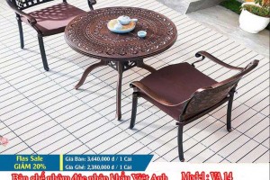 BÀN GHẾ NHÔM ĐÚC SÂN VƯỜN NGOÀI TRỜI VA 14