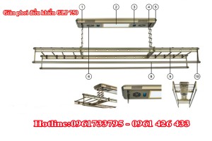 Giàn phơi thông minh điện tử GLP 750