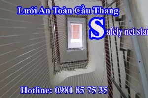 Lắp lưới an toàn ban công trường mầm non