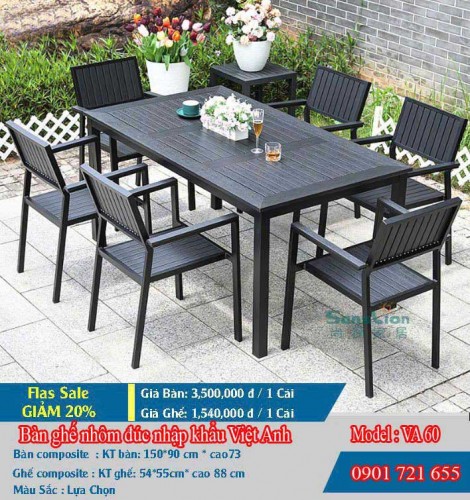 BÀN GHẾ COMPOSITE NHẬP KHẨU VIỆT ANH VA 60