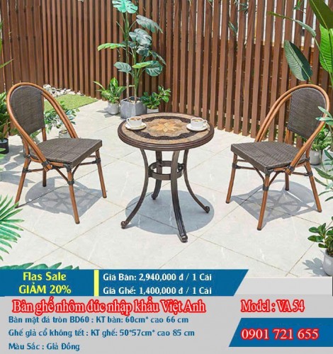 BÀN GHẾ GIẢ MÂY VIỆT ANH VA 54