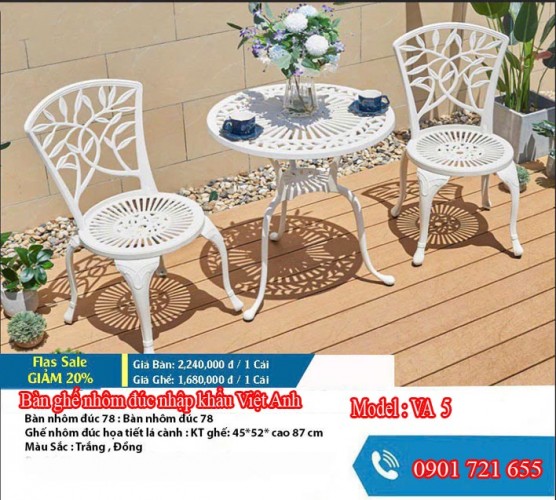 BÀN GHẾ NGOÀI TRỜI VA 5B