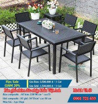 BÀN GHẾ COMPOSITE NHẬP KHẨU VIỆT ANH VA 60