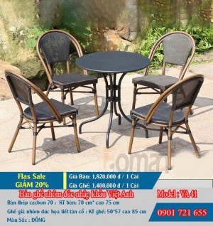 BÀN GHẾ GIẢ MÂY TRE ĐAN VIỆT ANH VA 41