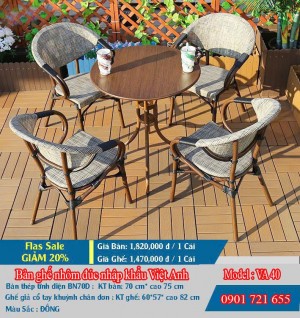 Bàn ghế ngoài trời nhập khẩu Việt Anh 40